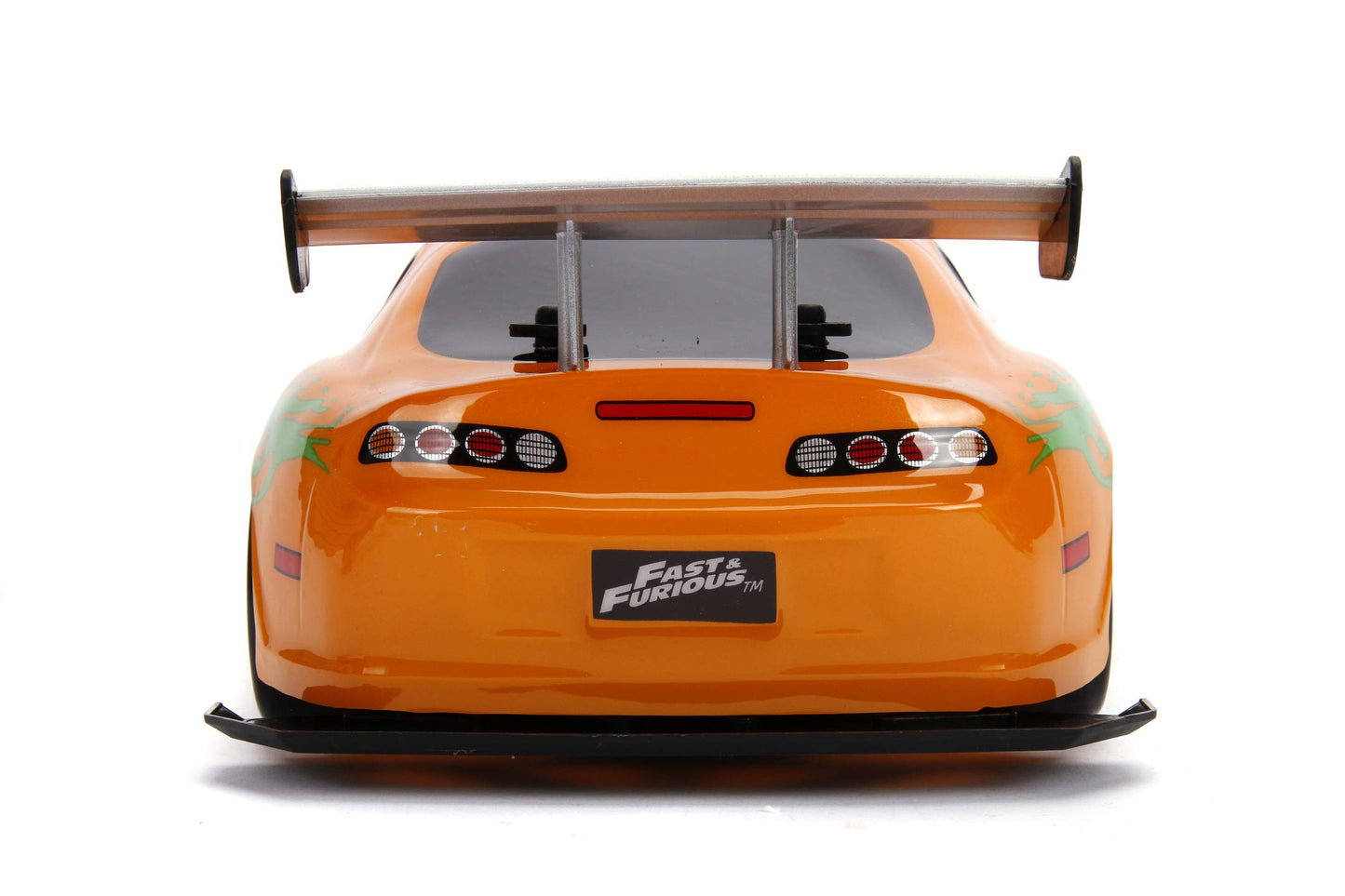 Jada Toys 9330753314R03 Fast & Furious RC Car, Drift 1995 Toyota Supra, Turbo, Drift function, 4-wheel drive, Remote Control Car, 2-channel radio control, USB charging function, 1:10 scale, orange