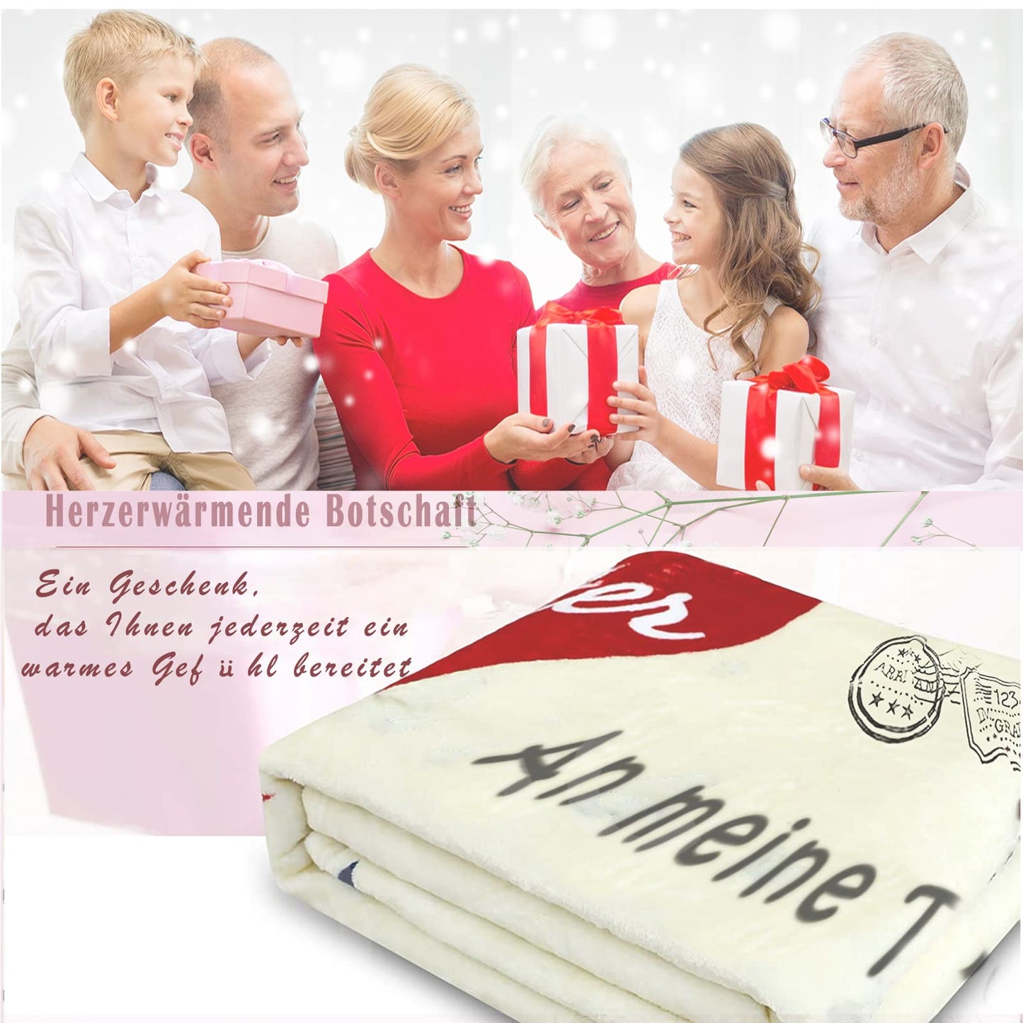 Personalized cuddle blanket for my daughter from Dad, super soft blanket, gift from father to daughter, airmail blanket positively encourage your girl's birthday gifts 150x200cm