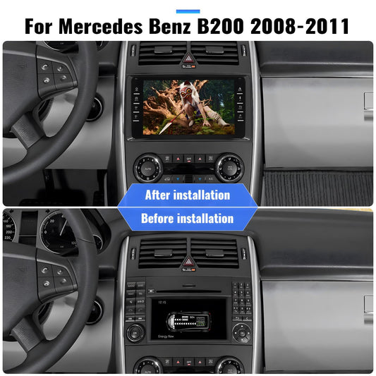 CAMECHO 1+32G Android 13 car radio with navigation for Mercedes Benz W169 W245 B160 B170 B180 B200 W639 Vito Viano W906 Sprinter, 8 inch screen with Mirror Link WiFi FM Bluetooth and USB+backup camera