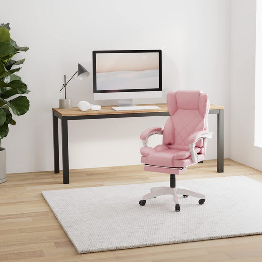 TRISENS Desk Chair Design Office Chair TV Office Chair Executive Chair Relax & Home Office, Color: Pink