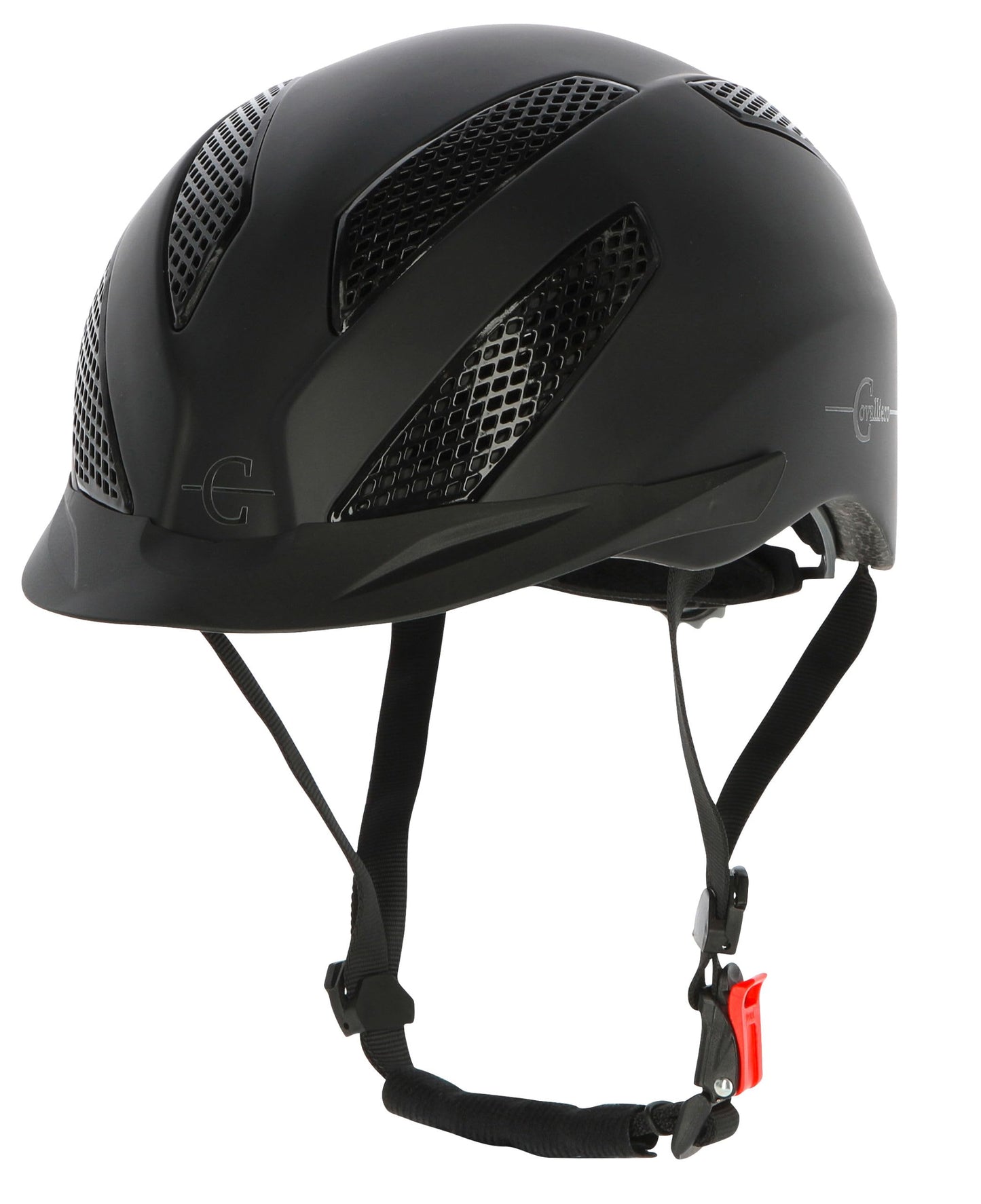 Kerbl Covallerio riding helmet eXite, disc system, fast-click closure, unisex L/XL, black
