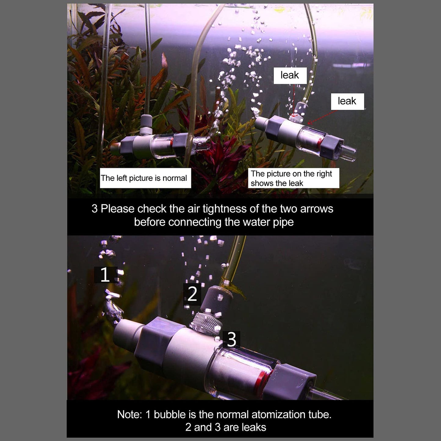 Aquarium CO2 diffuser, external CO2 diffuser container for aquarium with CO2 reactor diffuser aquarium accessory (M2 16/22 mm)