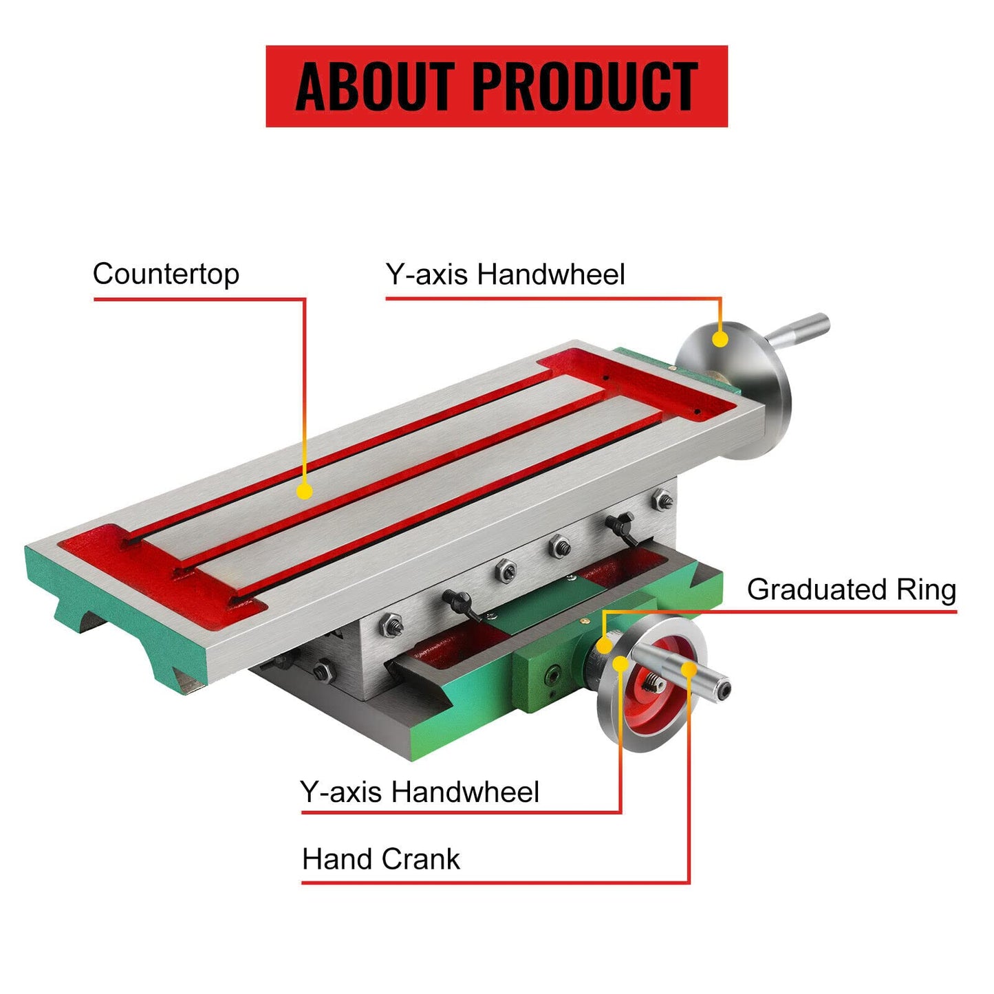 Multi-functional cross table milling machine coordinate table spindle drilling machine 450X170mm metal expert cast iron column drilling machine