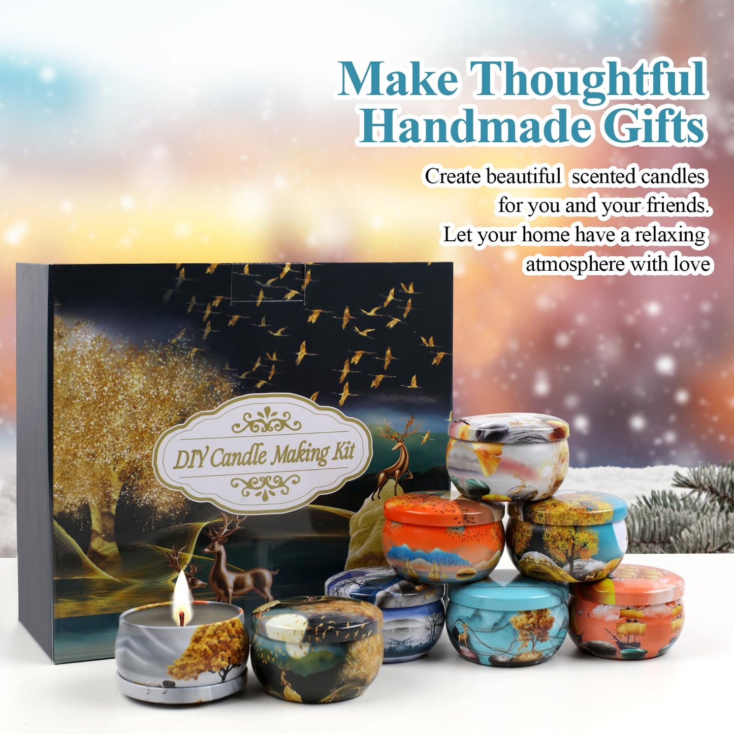 TEPENAR Unique Candle Making Set - Ideal candle making kit and scented candle gift set for Christmas, birthday, Mother's Day, women, and children.