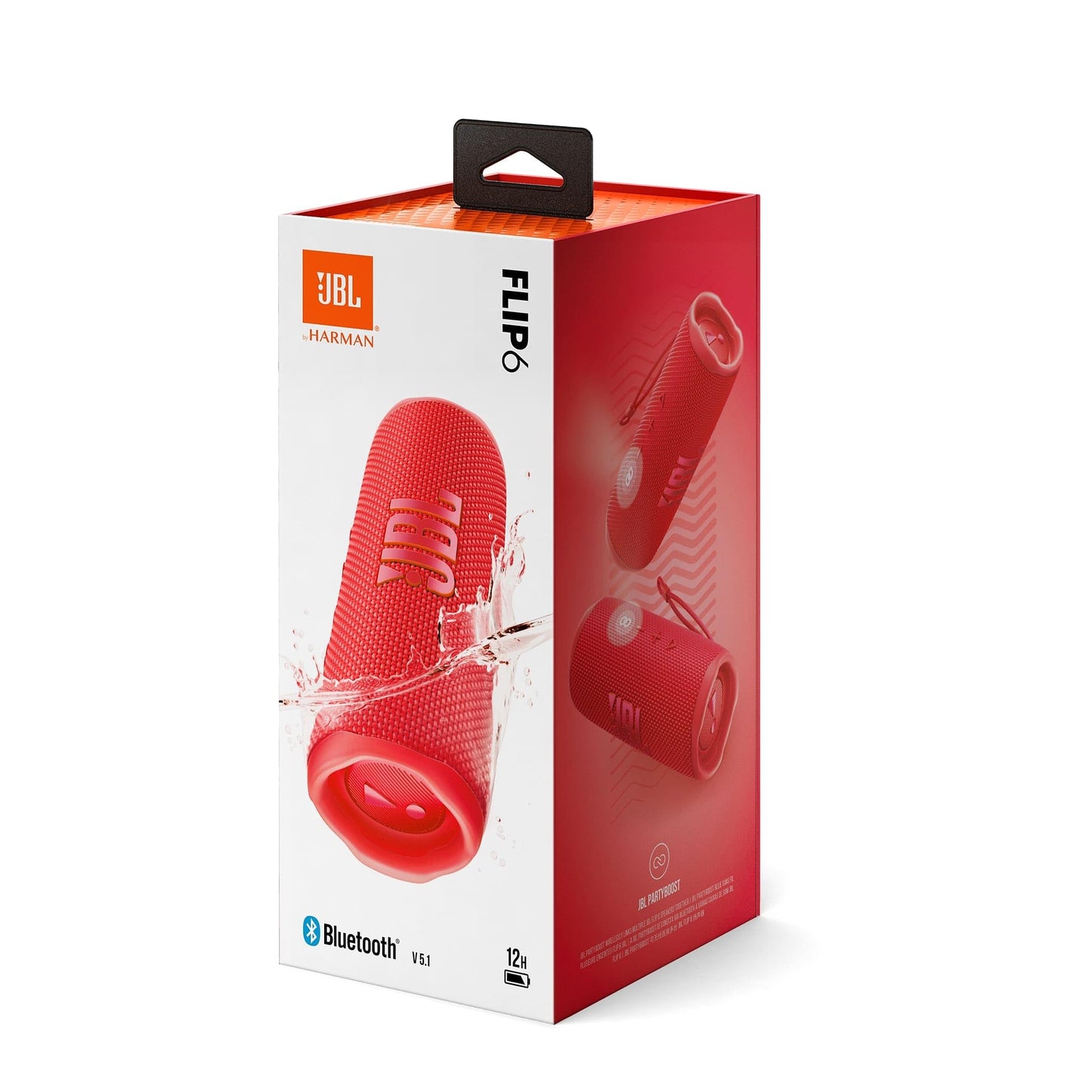 JBL Flip 6 Bluetooth Speaker - Red - Waterproof, portable speaker with 2-way speaker system for powerful sound - Play wireless music for up to 12 hours.