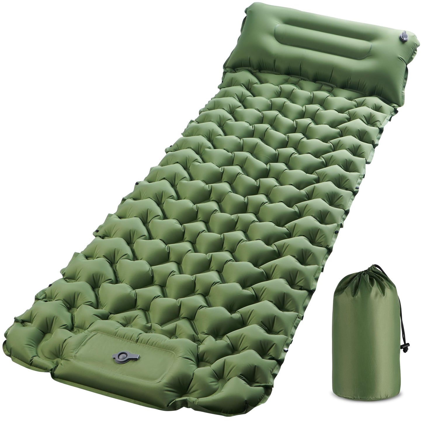 KUOGAS Self-Inflating Sleeping Pad, Extended and Thickened Camping Mattress, Air Pedal Air Pump Air Mattress, Ultra-Light Portable Sleeping Pad, Suitable for Camping, Beach, Hiking