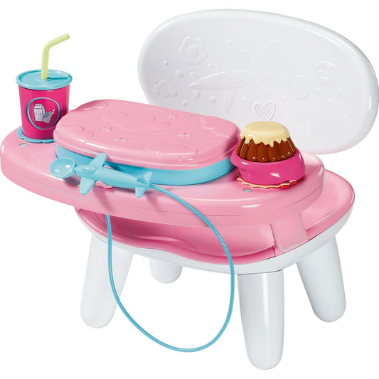 BABY born feeding table with light & sound function - Over 10 different meals & drinks - Suitable for all 43 cm dolls.