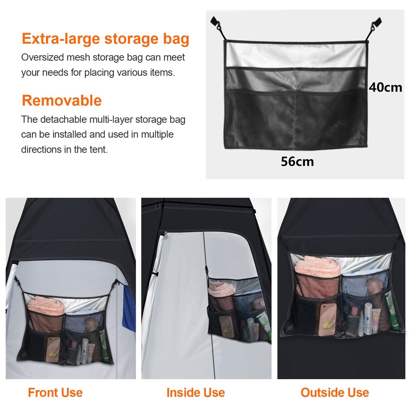 Camping toilet tent Rigloo shower tent Pop Up dressing tent Privacy toilet tent changing room portable outdoor WC tent for camping & beach, with carrying bag (UV 50+)