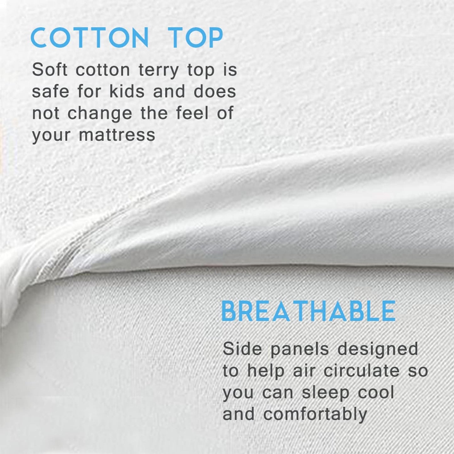 Bedecor Mattress Protector Waterproof Waterproof Mattress Pad Cotton 135x190 cm