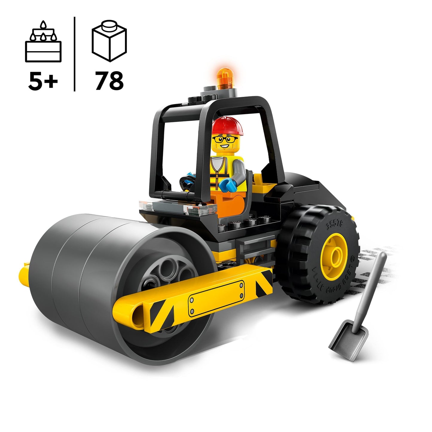 LEGO City Construction Vehicles and Crane with Wrecking Ball, Toy & City Road Roller, Construction Vehicle for Kids aged 5 years.