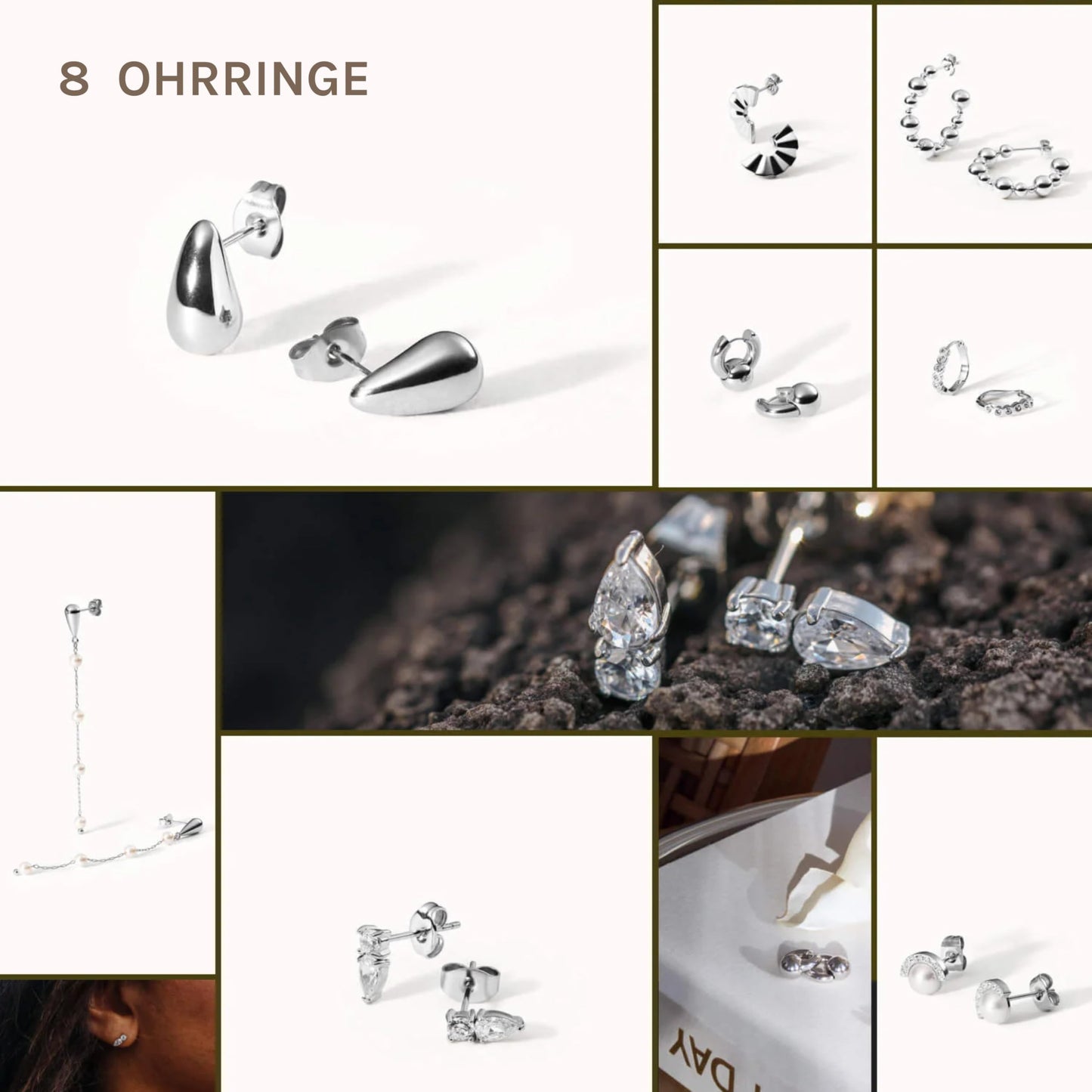 Purelei® Jewelry Advent Calendar (Silver) - 25 exclusive pieces of jewelry for every occasion - Women's advent calendar - sustainable and reusable - gift for women