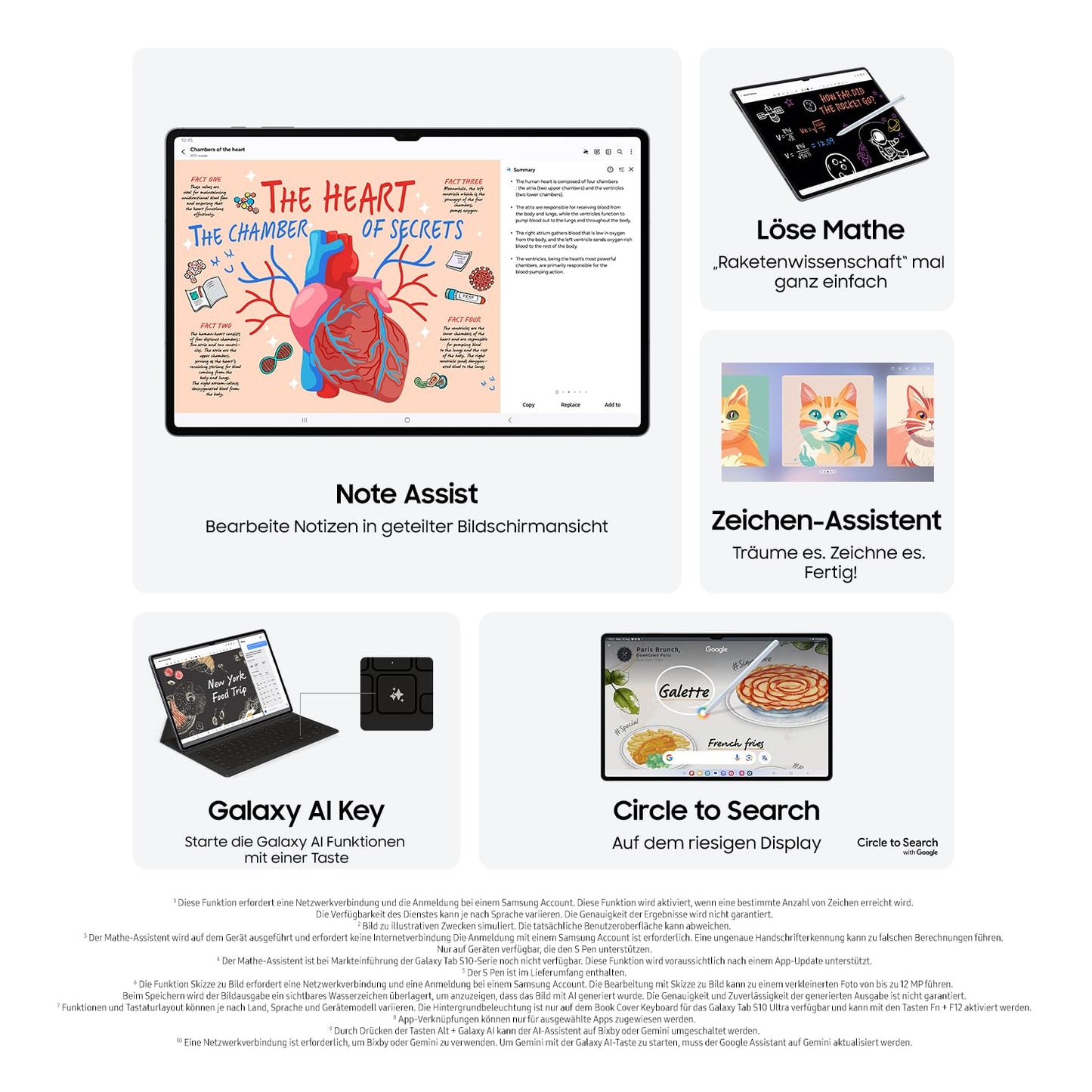 Samsung Galaxy Tab S10 Ultra AI Tablet, Android Tablet, 12GB RAM, 256GB storage, AMOLED display, anti-reflective coating, includes S Pen, WiFi, Moonstone Gray, 36-month manufacturer warranty.