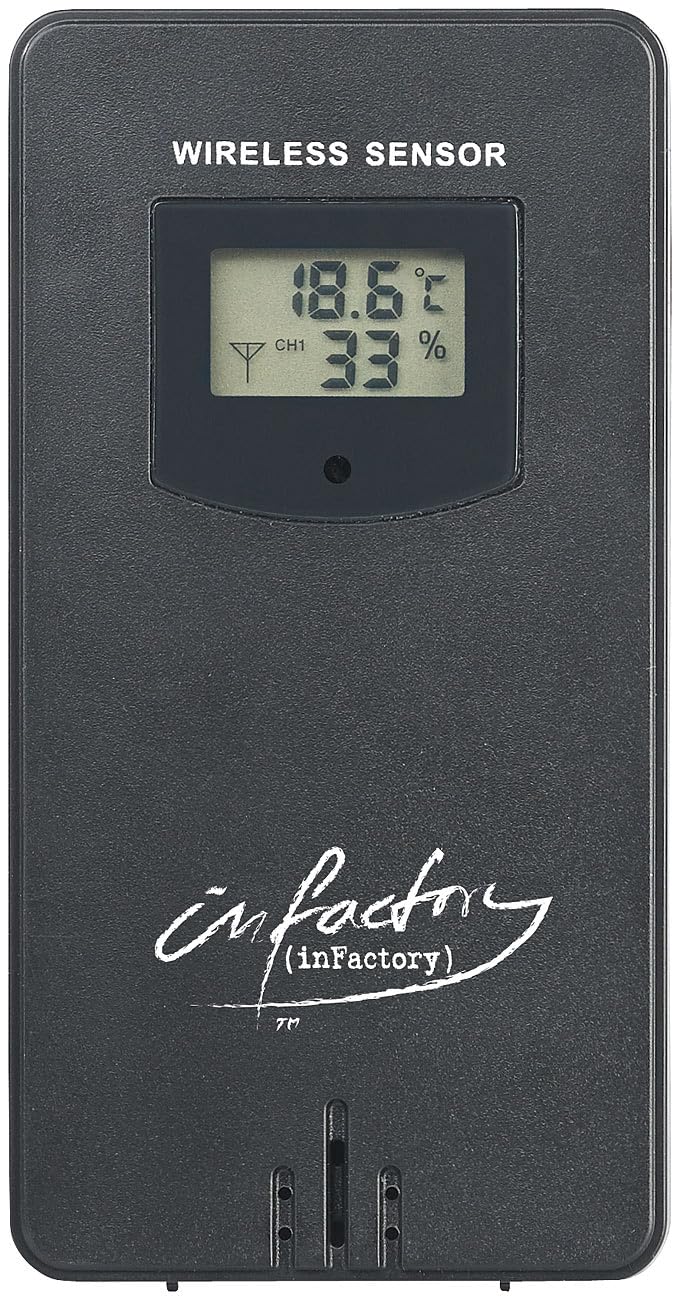 infactory WiFi Weather Station: Internet-operated wireless weather station with UV index and weather trend, outdoor sensor, and app (WiFi enabled with forecast, outdoor sensors).