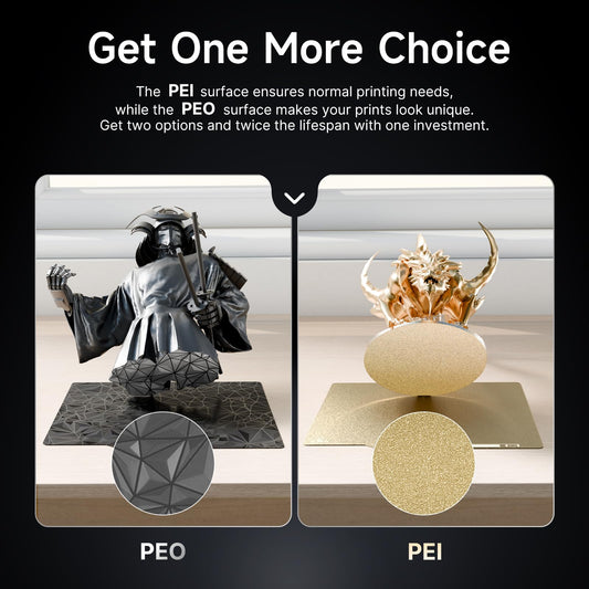 YOOPAI Double-Sided PEI+PEO Sheet, 257 x 257 mm, 3D printer bed for Bambu Lab A1, X1, X1C/P1P/P1S 3D printers