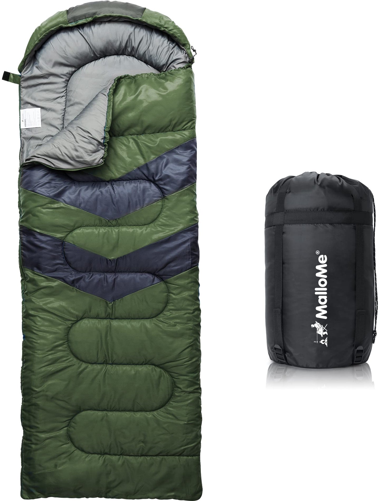 MalloMe Outdoor Sleeping Bag - Sleeping Bag for Adults and Children - Winter Sleeping Bag, Camping Sleeping Bag, Quilt Sleeping Bag - Lightweight, Portable, Warm, Quilted Sleeping Bags