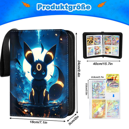 Trading Card Album, Portable Card Collection Album, PU Waterproof Card Binder, 50 Pages 400 Card Capacity Collectible Card Folder, Card Holder Album, Gifts for Collectors and Kids