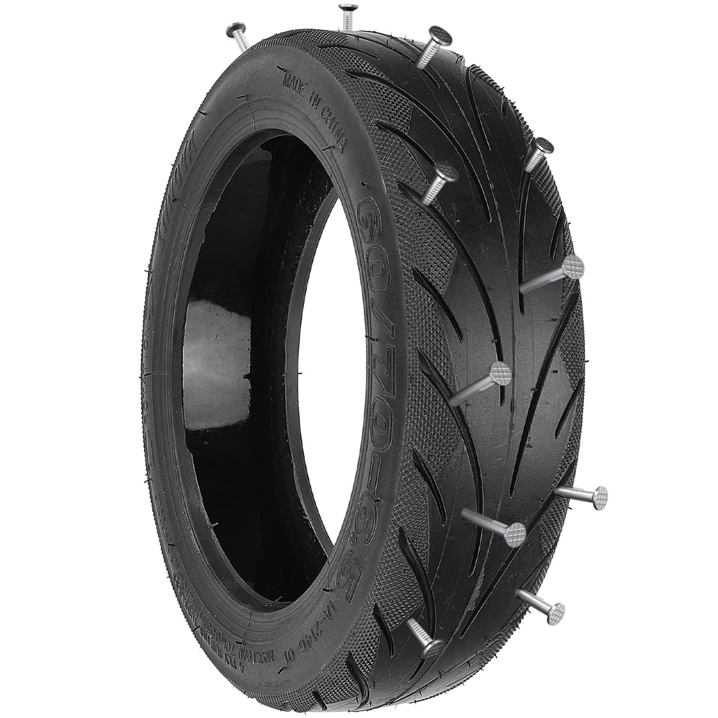 Tmom Max G30 scooter tire 60/70-6.5 Tubeless Explosion-proof tire for Segway Ninebot Max G30/Max G30D scooter tires Self-repairing tire Wear-resistant replacement tire (1 piece)