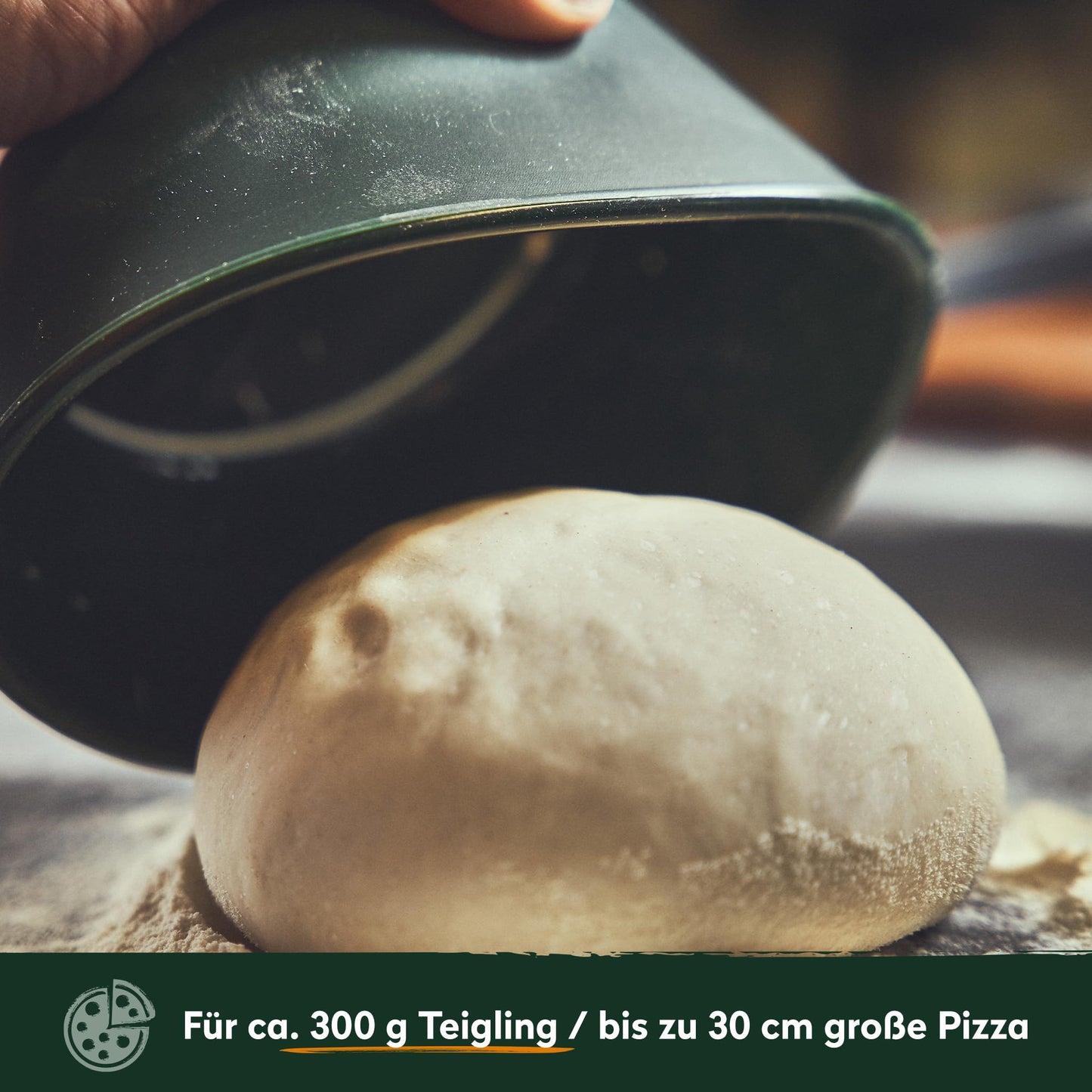 BURNHARD Pizza ball box with lid, airtight, set of 6 made of BPA-free silicone, stackable, temperature-resistant (-20 to 230 °C), ideal for proofing, freezing & baking.