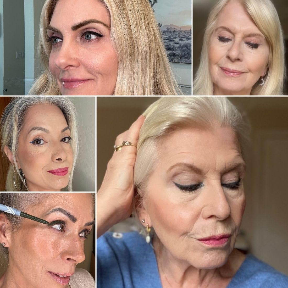 PRIME PROMETICS PrimeEyes Glide Eyeliner for mature women - waterproof, long-lasting and smudge-proof - gel-cream texture, discreet sharpener and effective applicator (Sapphire Blue)