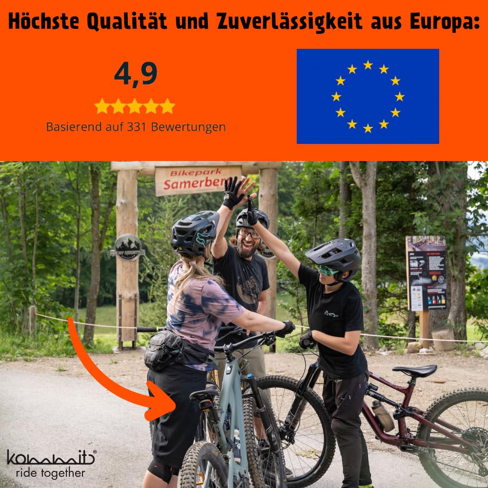 kommit Bike is a bicycle towing system for children and adults. Quick and easy assembly. Ideal for towing bicycles, E-bikes, mountain bikes, E-MTBs, and for jogging.