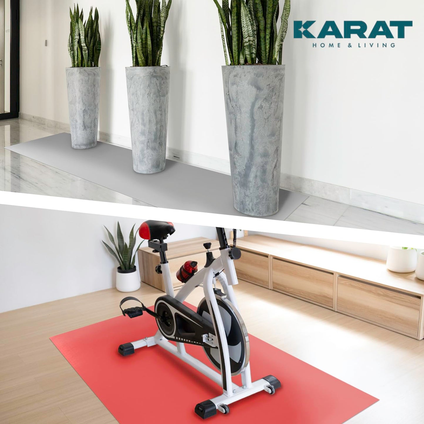 KARAT Floor Protection Mat for Hard Floors - Neo - Floor Protection Mat for Office Chair for Parquet Laminate Floor Mat Office Chair - Thickness: 1.5 mm (Black, 114 x 500 cm)