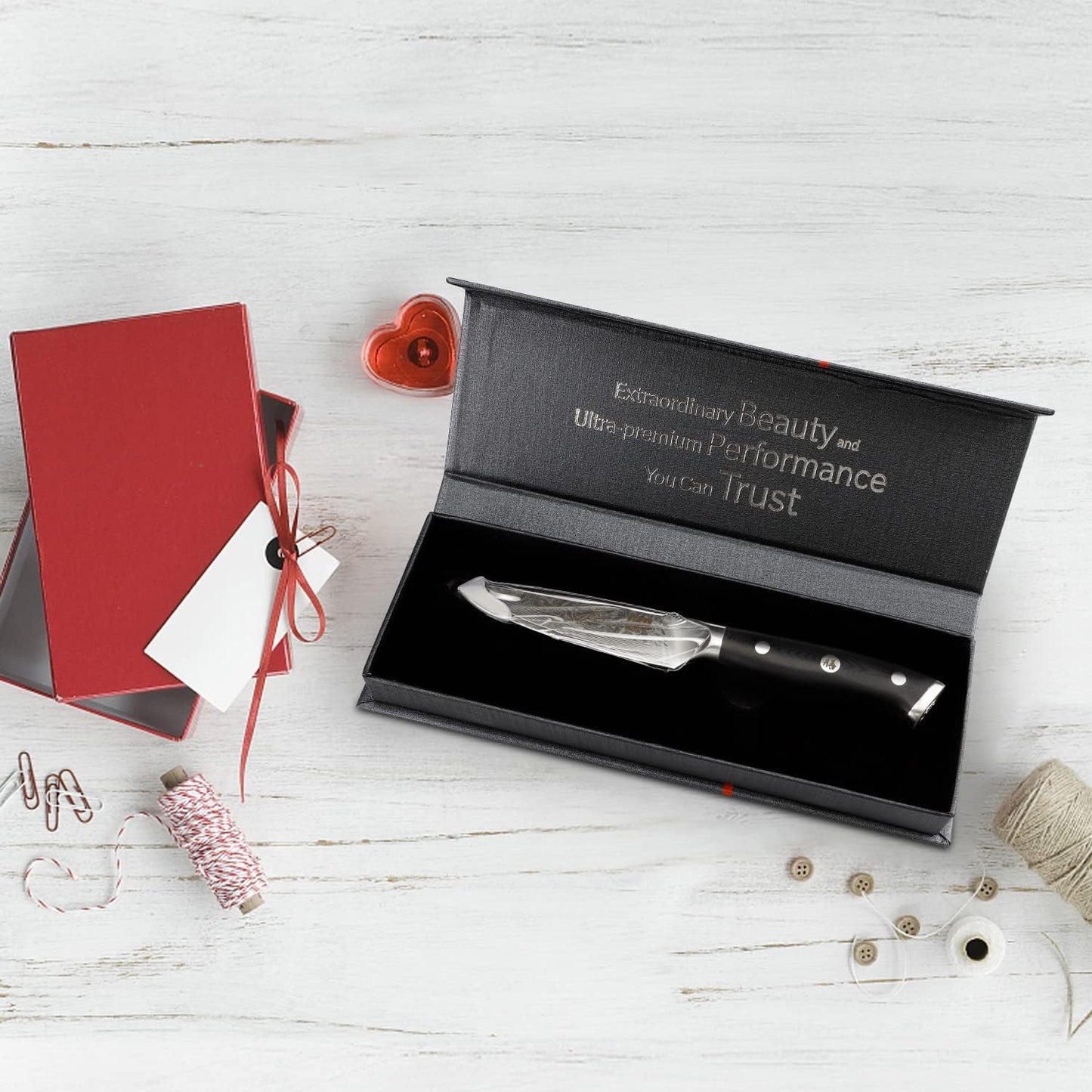 SHAN ZU Damascus Knife Vegetable Knife Paring Knife Fruit Knife made of 67 layers of Damascus Steel Kitchen Knife Small Professional Knife with Ergonomic G10 Handle