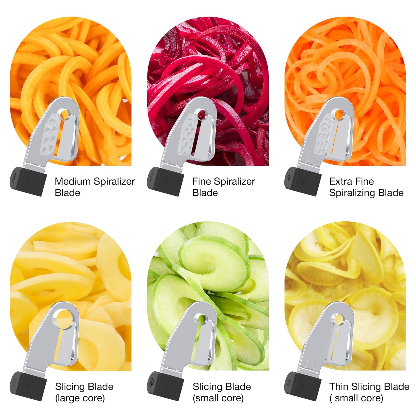 Stock spiralizer attachment compatible with KitchenAid stand mixer, packed with peeling, coring, and slicing, vegetable slicer (not the KitchenAid branded spiralizer)