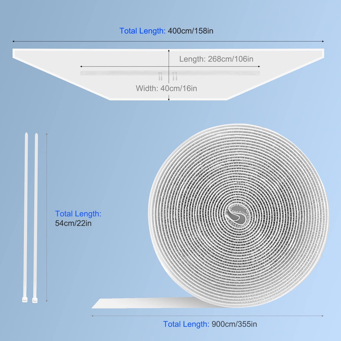 Air conditioner window seal, window seal for portable air conditioners, dryers, exhaust dryers, 400cm Hot Air Stop. Suitable for windows, casement windows, skylights. No drilling required. White.