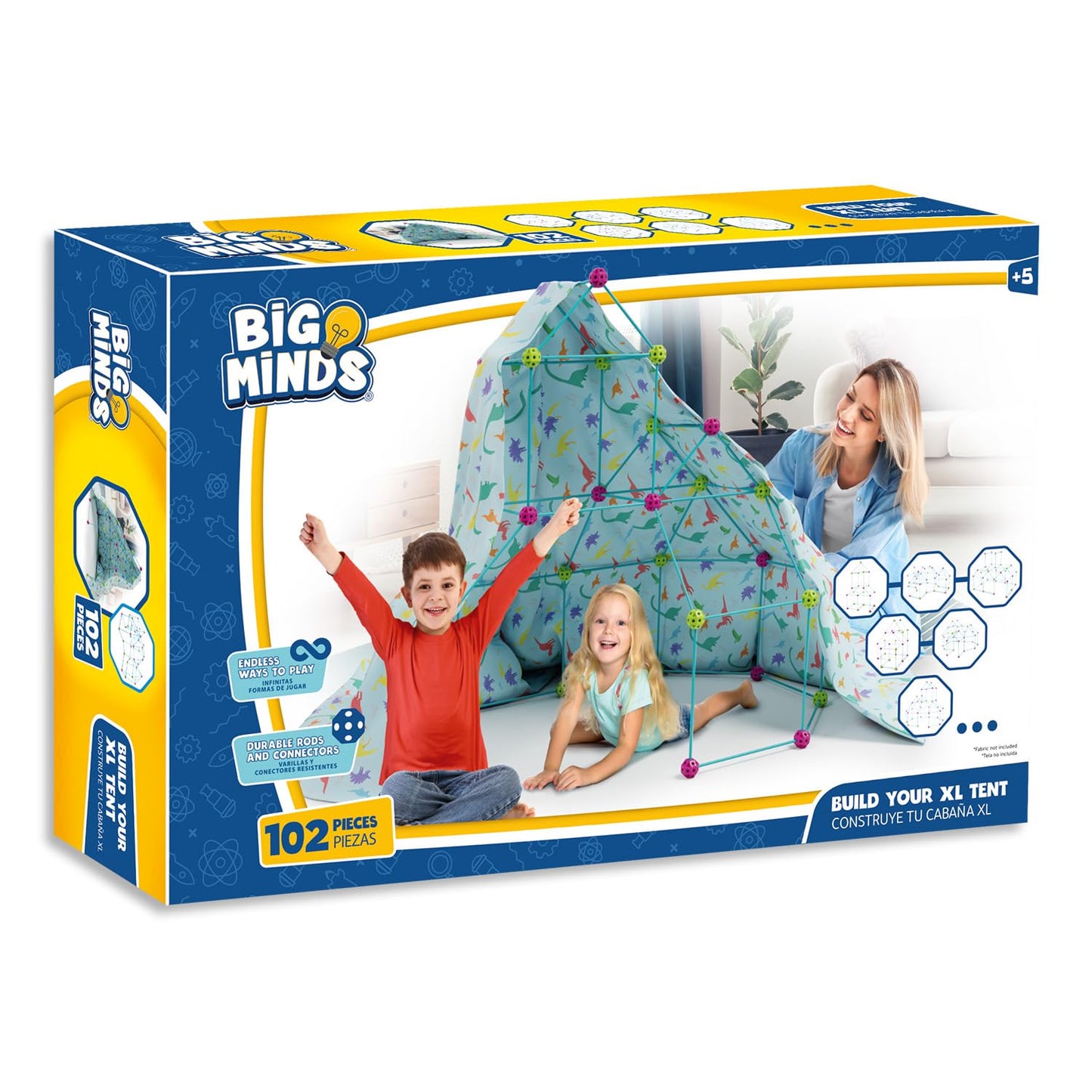 Build a cave kids XL | Outdoor games for kids | Construction toy 102 pieces | Kids tent indoor STEM | Outdoor toys | Toys for 6 years old boys