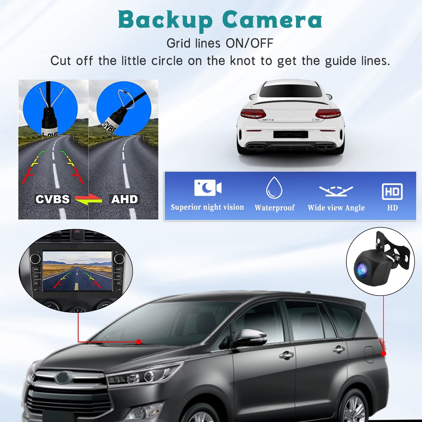 1+32GB Android 13 Car Stereo with Wireless Carplay Android Auto for Opel Corsa Astra Vectra Zafira Meriva Vivaro 2 DIN with 7-inch screen with Navigation Bluetooth WiFi FM/RDS + AHD Reverse Driving