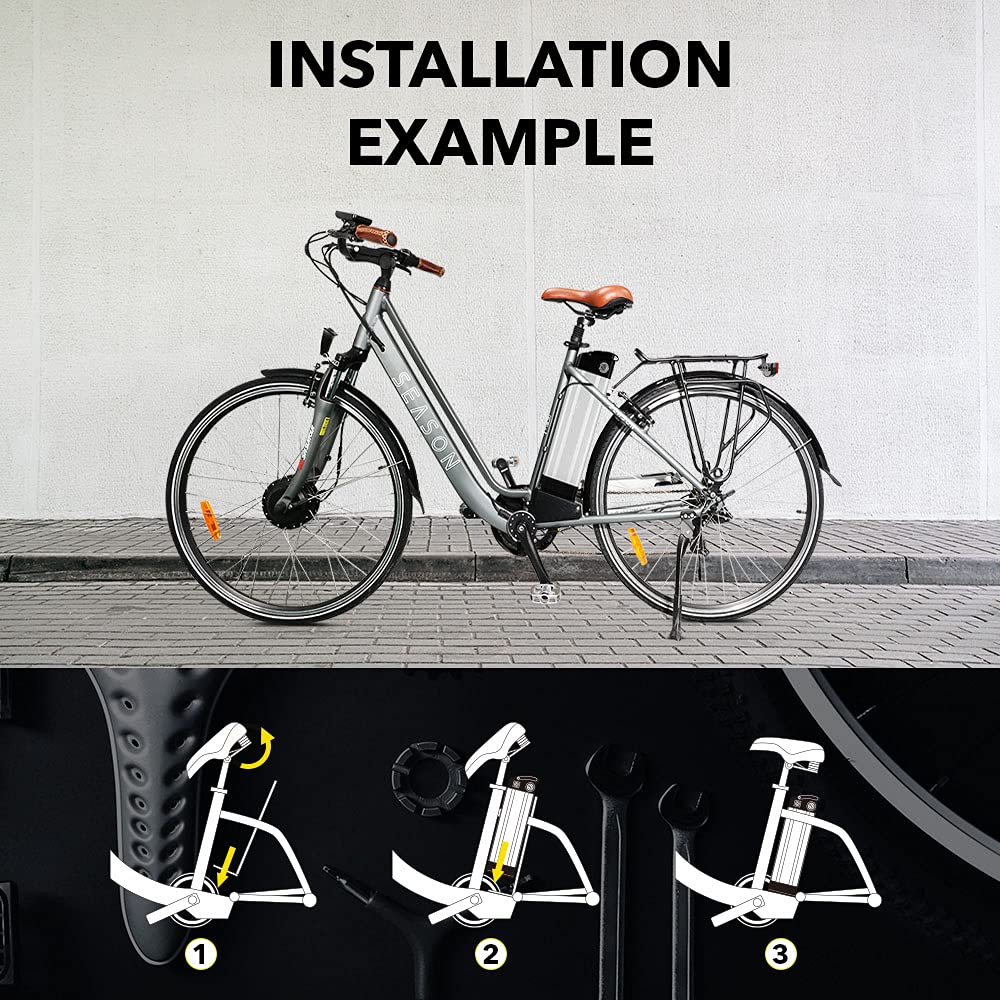 SEASON E-bike battery 36V 10.4Ah / 14.5Ah / 15.6Ah / 18.2Ah for electric bicycle compatible with Phylion/XH370-10J Zhenlong Aldi MiFa Trio.
