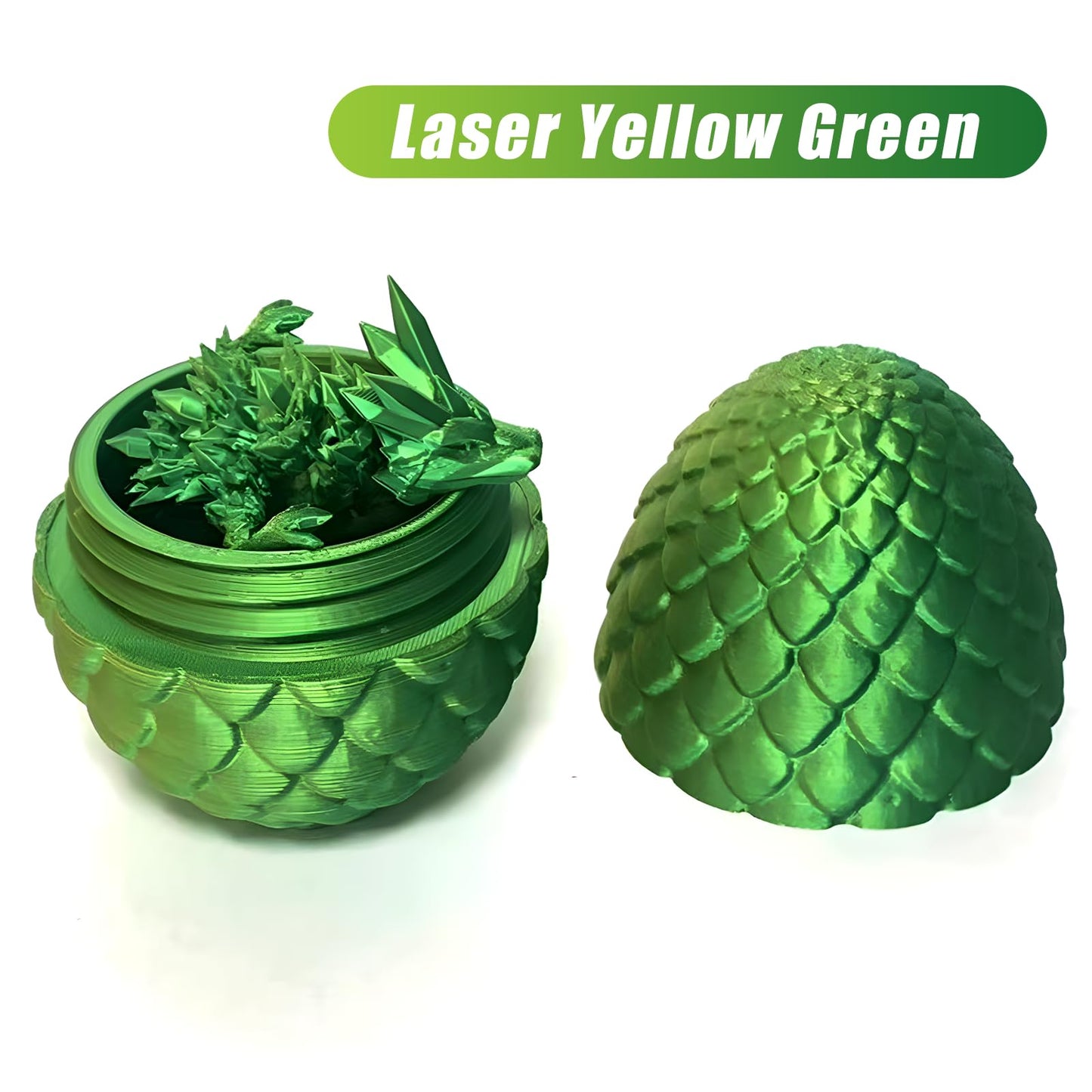 Yearsahrk 3D Printed Dragon Egg Mysterious Dragon Toy Realistic Movable Dragon Figures Surprise Easter Dragon Eggs Home Decor
