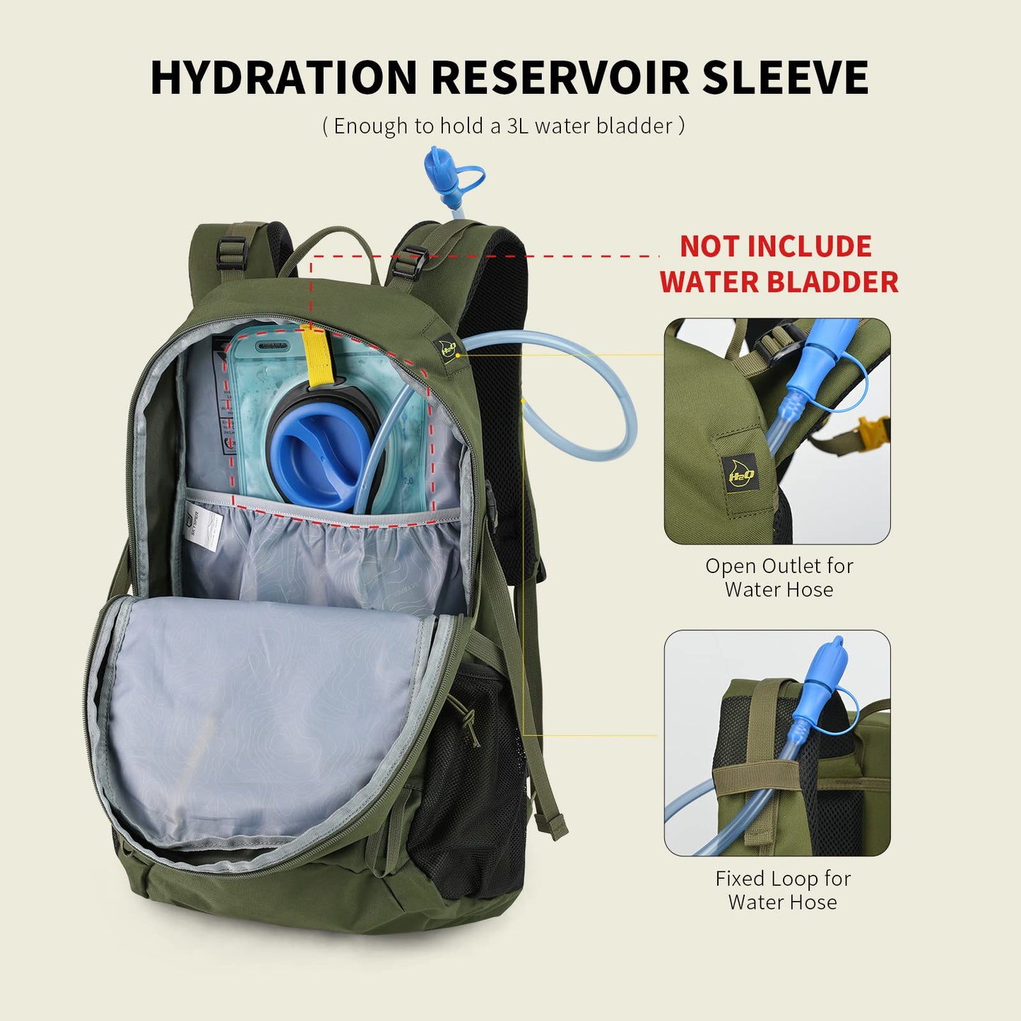 SKYSPER BOGDA 35 hiking backpack 35L with back ventilation & hydration system trekking backpack made of breathable 3D Air Mesh polyester camping outdoor hiking pack