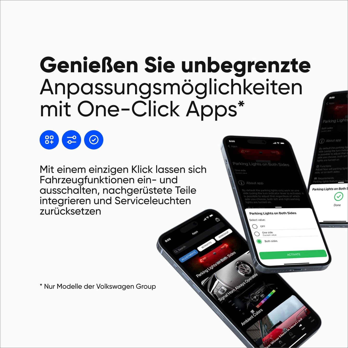 Obdeleven Ultimate Edition: Professional OBD2 diagnostic scan tool of the next generation for reading errors with Bluetooth. For Android and iOS.