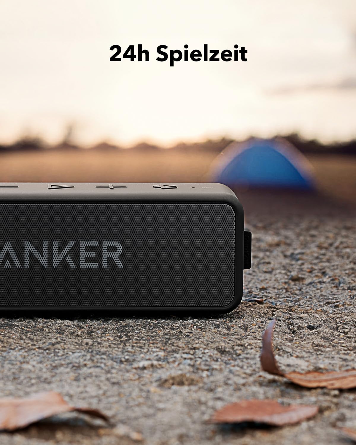 Anchor SoundCore 2 Bluetooth Speaker, Fantastic Sound, Huge Bass with Dual Bass Drivers, 24h Battery, Improved IPX7 Water Protection, Wireless Speaker for iPhone, Galaxy, etc. (Black)