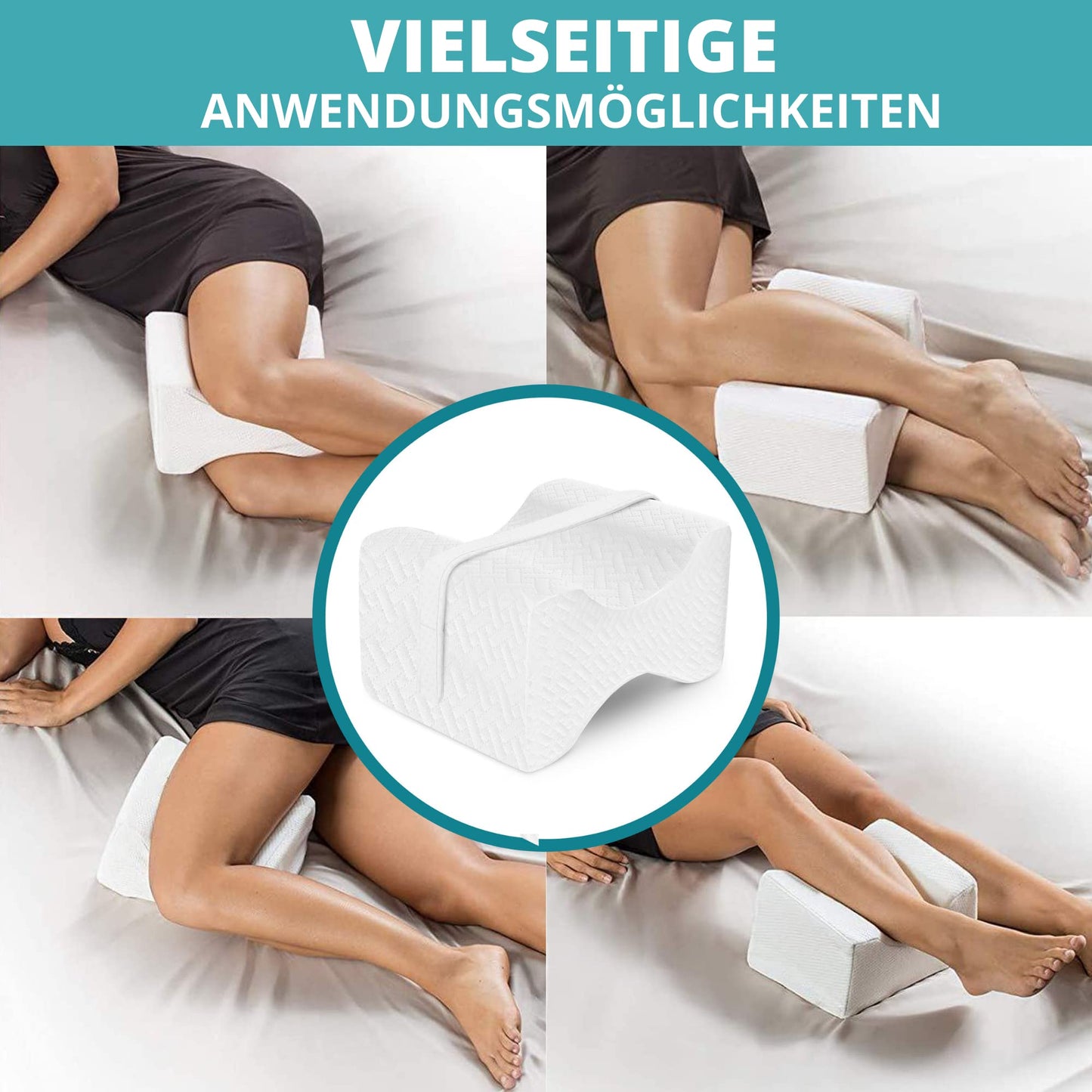 LANOA Relax knee pillow for side sleepers - ergonomic memory foam pillow for side sleepers - orthopedic leg pillow for side sleepers.