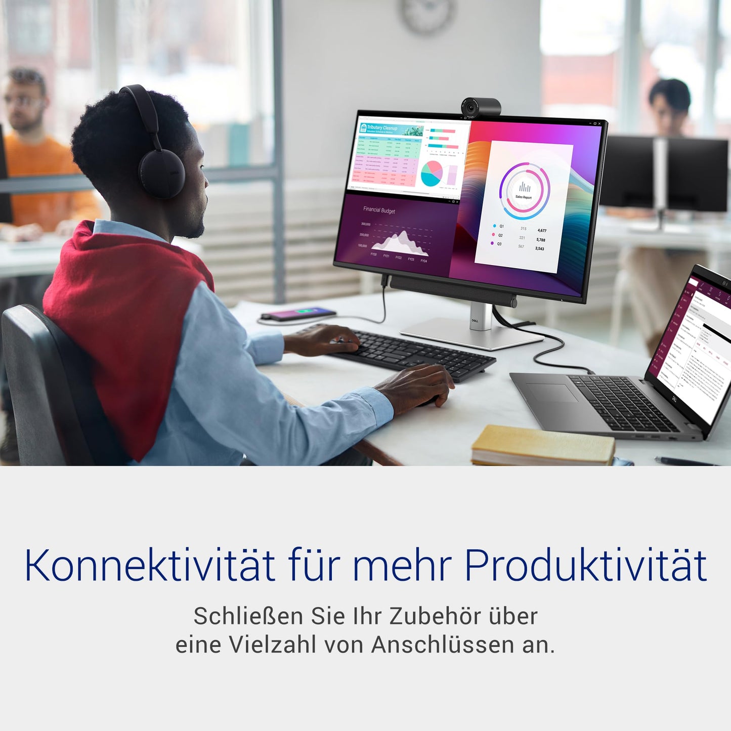 Dell P2725H 27-inch Full HD (1920x1080) monitor, 100Hz, IPS, 5ms, 99% sRGB, USB-C, DisplayPort, HDMI, VGA, 4X USB, 3-year warranty, Black