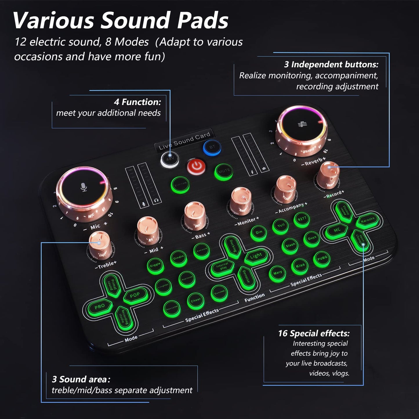 ALLWIN Streaming Microphone, Podcast Microphone Set K600 DJ Mixer Audio Interface With XLR Cardioid Condenser Microphone Podcast Production Studio For Live Streaming/PC/Recording