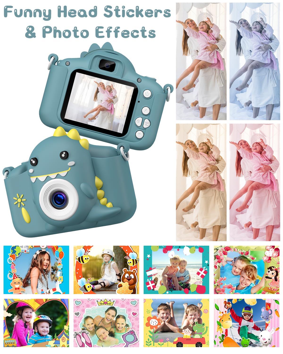 Children's camera, Gofunly kids camera 1080P 2.0-inch screen kids camera with 32GB card selfie digital camera photo camera for 3-12 year old boys and girls Christmas toy