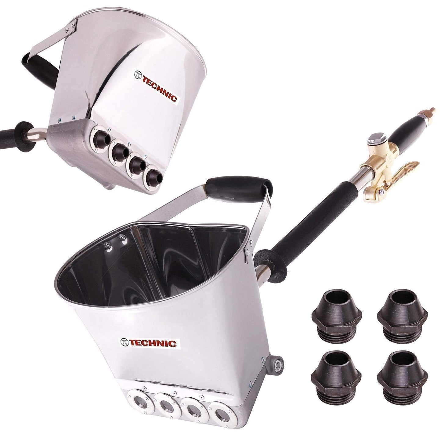 Air-operated plastering machine D011A hopper gun with additional metal nozzles plaster gun plastering machine mortar sprayer mortar sprayer without lid