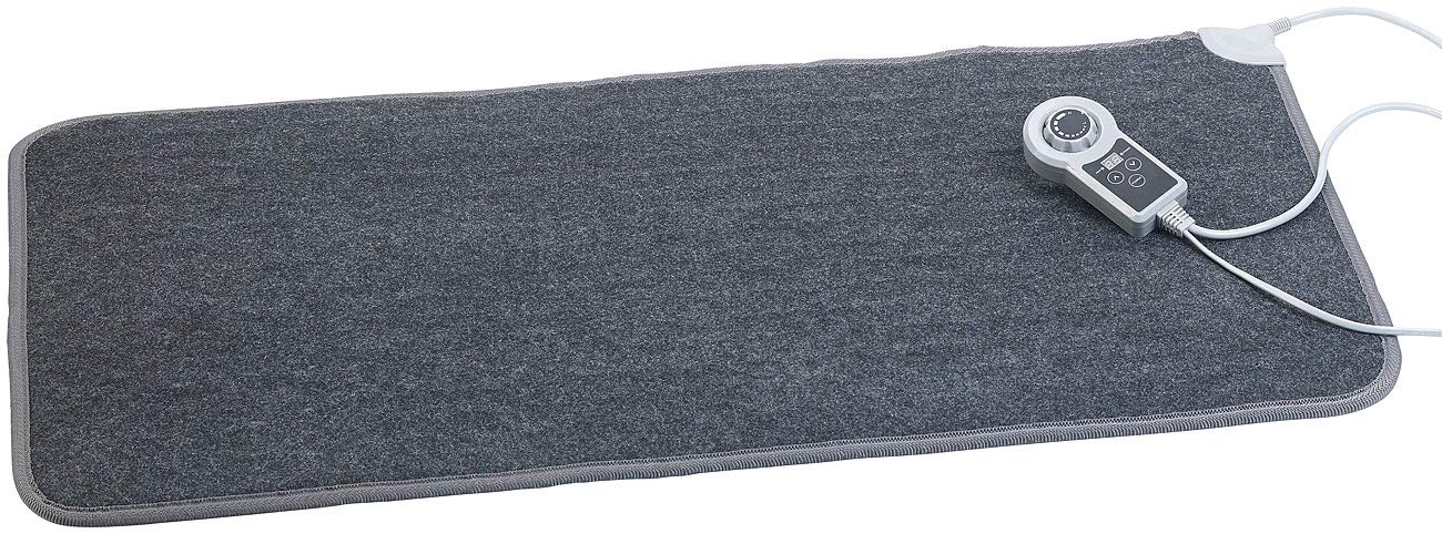 infactory Bathroom Heated Rug: Heatable floor mat, fleece fabric, 105x55cm, 60 °C, 155 W (Floor mat, heated rug for camper, mattress topper)