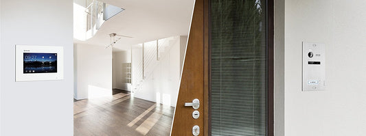 Balter EVO video door intercom, 2 touchscreens, 7-inch monitor, 2-wire bus, door station for 1-family house doorbell, 150° wide-angle camera (2 monitors)