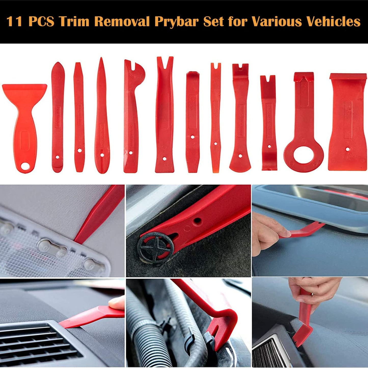 Aohoo Auto Disassembly Tools, 280 Piece Trim Removal Tool Set, for Trim Removal Plastic Pry Tool, Installation and Removal of Car Panel for Dashboard
