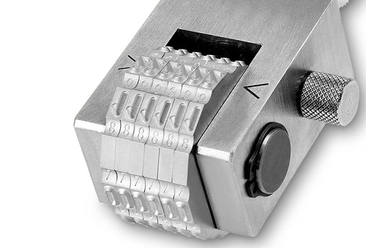 GRAVUREM - Compact marker/embossing tool/wheel stamp machine/number punch 0-9/6 wheels - 6mm