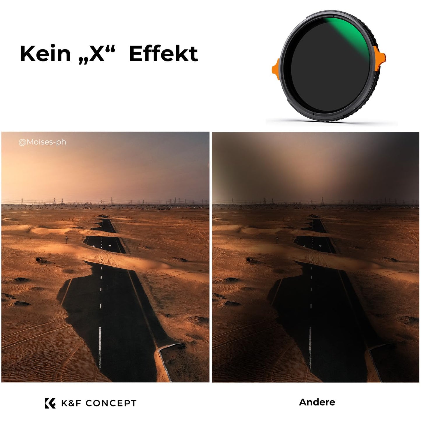 K&F CONCEPT Nano-X ND Filter 82mm CPL&ND4-ND64 2 in 1 multifunctional neutral density filter and CPL filter polarizer