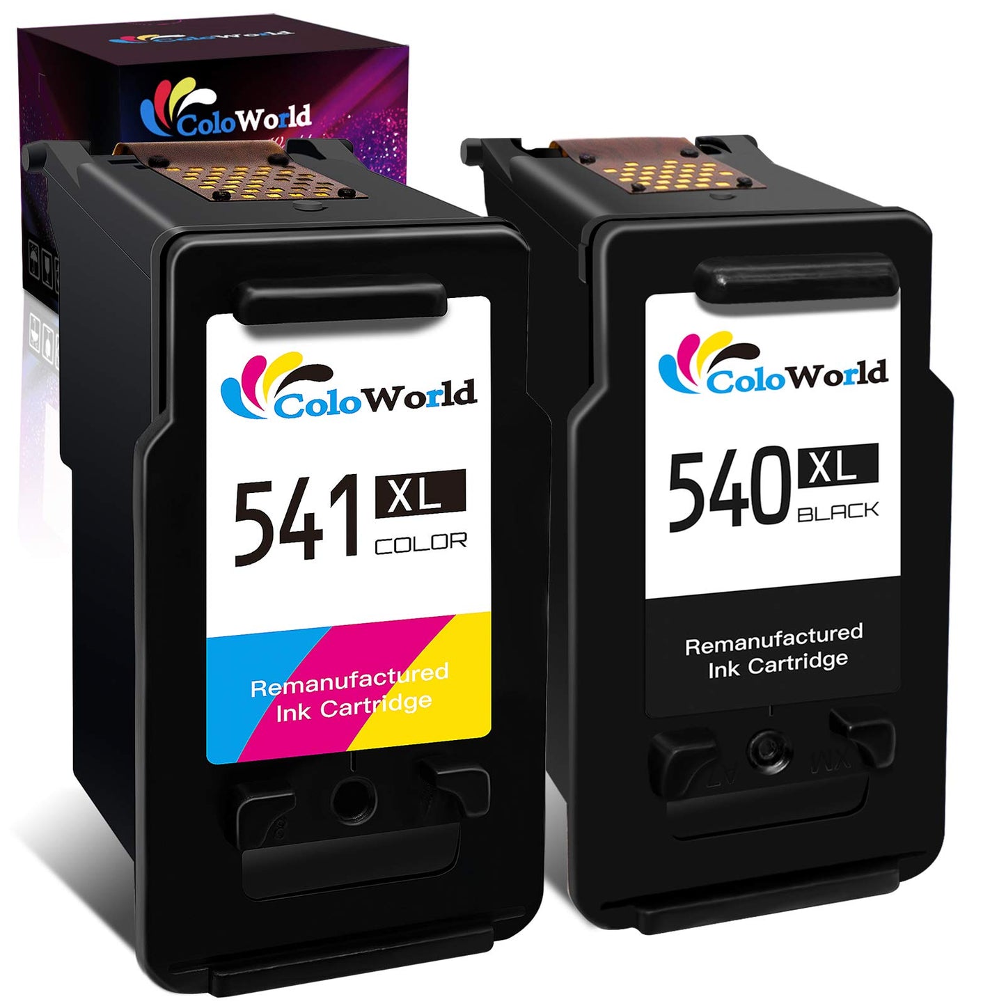 540 541 XL printer cartridges, ColoWorld PG-540XL CL-541XL multipack cartridges for Canon printers. Compatible with Canon Pixma MG3650S TS5150 TS5151 TS5100 MG3600 MG3650 MG4250 printers (Black Color).