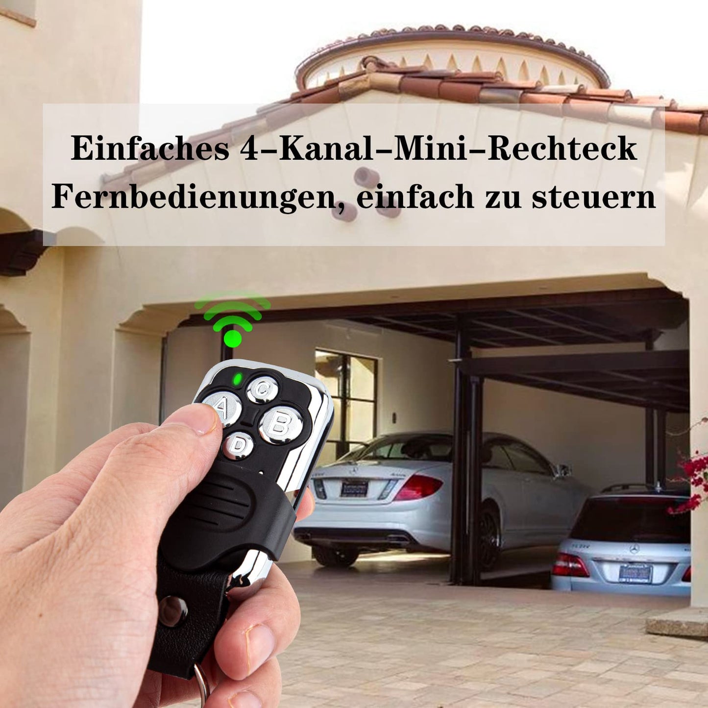 2 x 868.8 MHz garage door remote control only compatible with Sommer gate drives 4020 TX03-868-4 4020V000 4-command transmitter