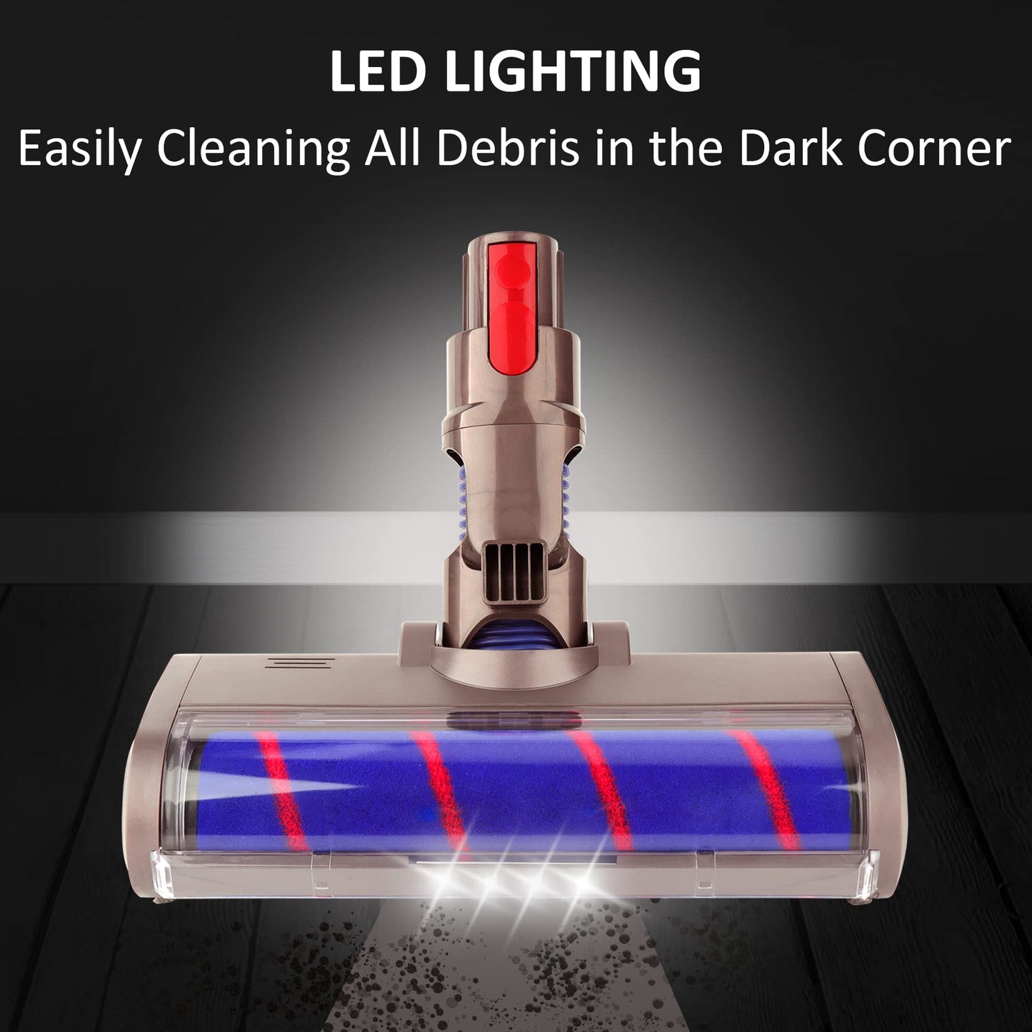 AINUO Soft Roller Cleaner is a head floor brush compatible with Dyson V7, V8, V10, V11, V15, SV10, and SV11 cordless vacuum cleaners.