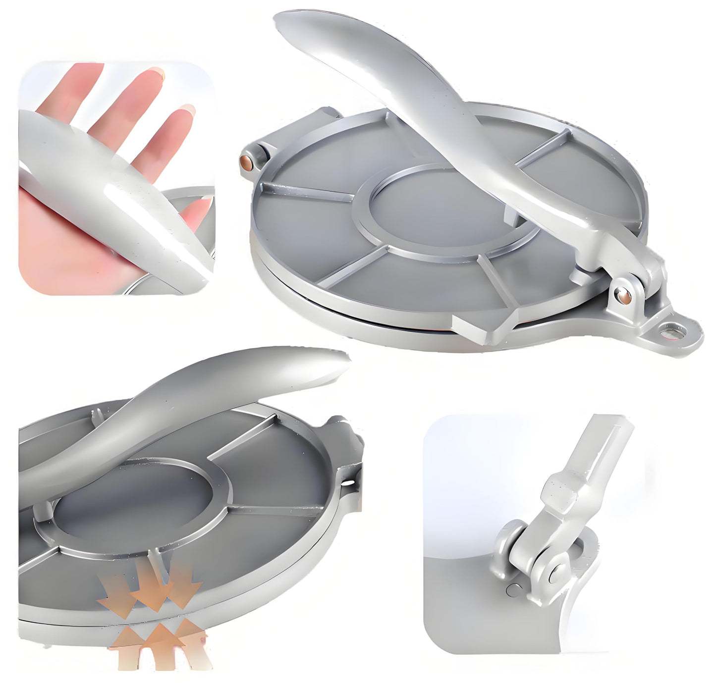 20cm Tortilla Press, Aluminium Cast Tortilla Maker, Mexican Tortilla Press, for homemade tortillas, dough press, pressure press for.