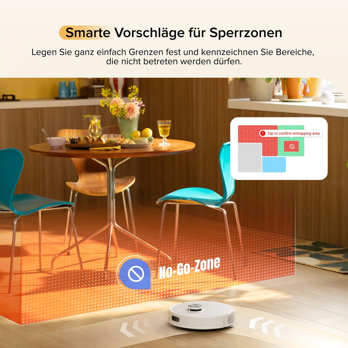 Roborock Q7 M5 robot vacuum with mopping function, 10,000Pa strong suction power, dual anti-tangle system, 150min runtime, LiDAR navigation, vacuum cleaner robot for carpet, pet hair, app control (white)